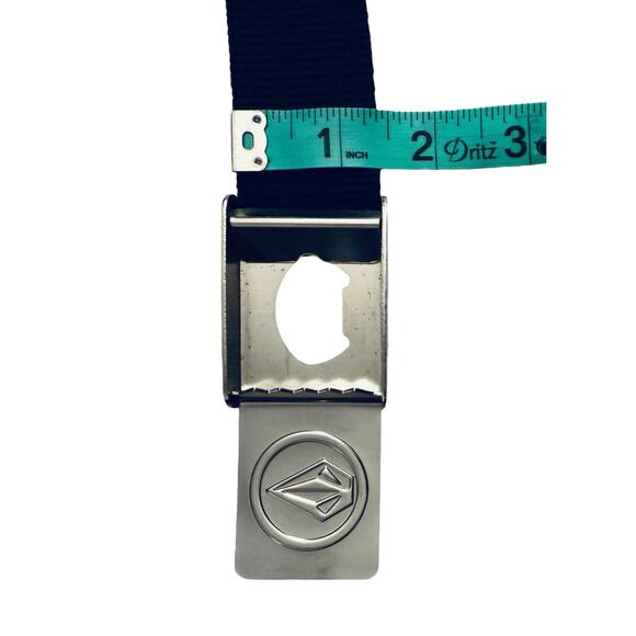 Volcom Stone Skateboards Black Web Belt Buckle BOTTLE Opener Vtg 90’s Y2K Skate - Picture 6 of 7